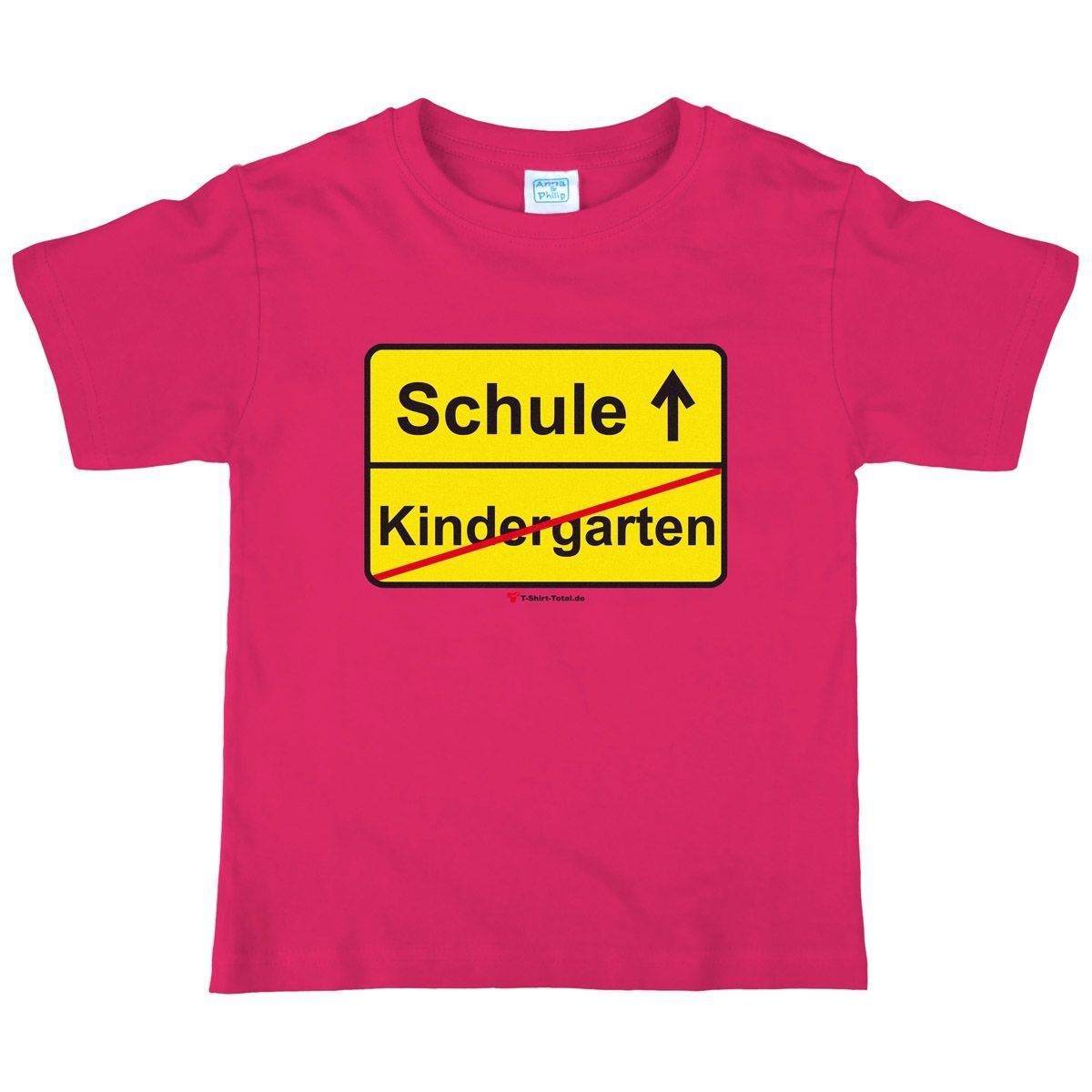 Kindergarten Schule Kinder T-Shirt pink 122 / 128